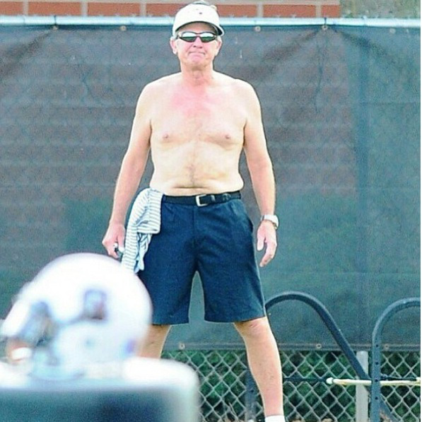 spurrier shirtless